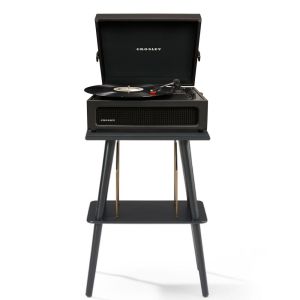 Crosley Voyager Bluetooth Portable Turntable Entertainment Stand Black