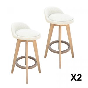 Phoenix Barstool Kitchen Dining Chair 2pk - Cream