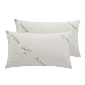 Large Bamboo Blend Memory Foam Pillows 45 x 75cm - 2 Pack