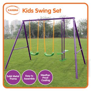Kahuna Kids 4-Seater Swing Set Purple Green