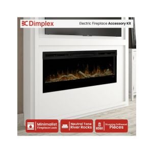Dimplex 50-inch Linear Fireplace Driftwood and River Rock Accessory Package