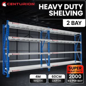  Centurion Pro 2 Bay 4M Wide Heavy Duty Shelving 2000kg 