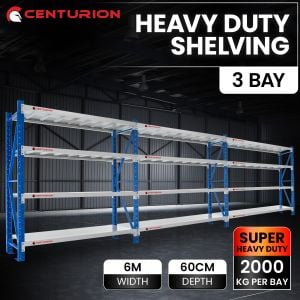 Centurion Pro 3 Bay 6M Wide Heavy Duty Shelving 2000kg