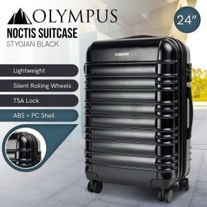 Olympus Noctis Suitcase 24in Hard Shell ABS+PC - Stygian Black