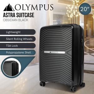 Olympus  Astra 20in Lightweight Hard Shell Suitcase - Obsidian Black