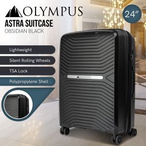 Olympus  Astra 24in Lightweight Hard Shell Suitcase - Obsidian Black