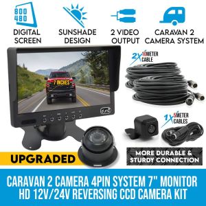 Elinz Caravan Two Camera Reversing 4pin Ccd Kit System