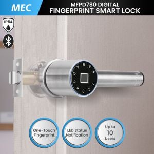 MEC Digital Fingerprint One-Touch Smart Lock Bluetooth LED Indicator