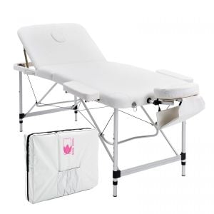 70cm Aluminium Portable Massage Table - WHITE