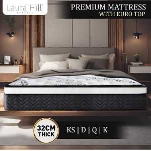 Laura Hill Premium Mattress with Euro Top Layer - 32cm