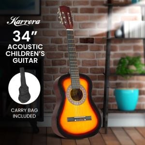 Karrera 34in Wooden Acoustic Childrens Guitar - Sunburst