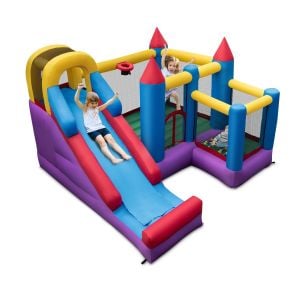 5-in-1 Inflatable Bounce Castle House With Slide (No Blower)