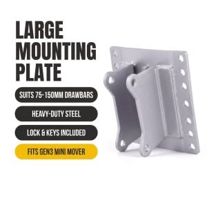 Novawinch Large Heavy Duty Mounting Plate for Gen3 Mini Mover Motorised Jockey Wheel for 50-150mm Drawbars