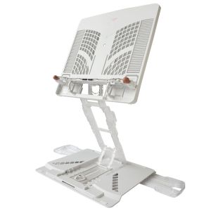 Adjustable Laptop Stand Foldable Tablet Book Holder - White