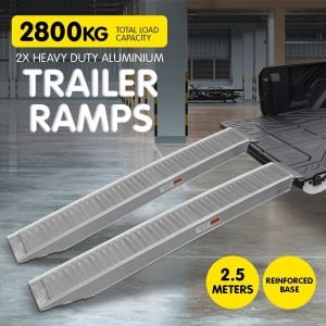 Kartrite Heavy Duty Aluminium Loading Ramps 2.5m Pair - 6061 Aircraft Grade Alloy with Locking Latch Plate