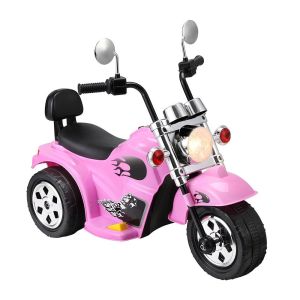 Kids Ride On Car Motorcycle Motorbike Electric Toys Horn Music 6v Pink