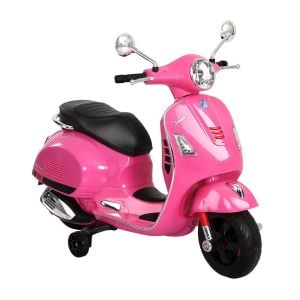 Kids Electric Ride On Car Motorcycle Motorbike Vespa Licensed Gts Pink