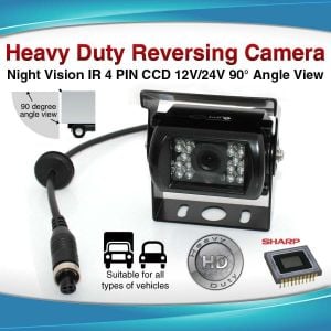 Elinz 4pin 10m Heavy Duty 12/ 24v Ccd Reverse  Camera