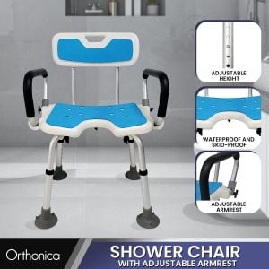 Orthonica Shower Chair with Adjustable Armrests