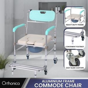 Orthonica Commode Chair With Castors