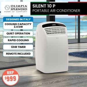 Olimpia Splendid 2.4kW 9,000BTU Silent 10P Portable AC Dehumidifier Refurbished