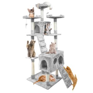 Cat Scratching Post Tree 1.8m Grey