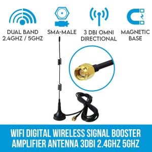Wifi Digital Wireless Signal Booster Amplifier Antenna SMA Male