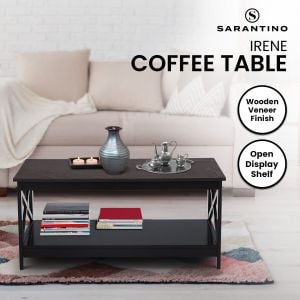 Sarantino Irene Black Cross Coffee Table