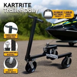 Kartrite Trailer Dolly 1500kg (3500lbs) Capacity Heavy-Duty Carbon Steel 8-Inch Wheels