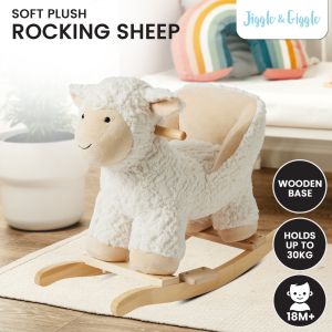 Jiggle & Giggle Soft Plush Toy Rocker - Sheep