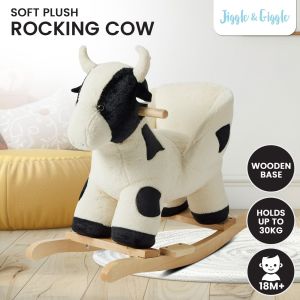 Jiggle & Giggle Soft Plush Toy Rocker - Cow