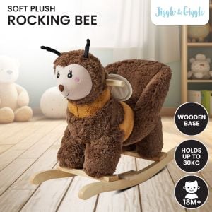 Jiggle & Giggle Soft Plush Toy Rocker - Bee