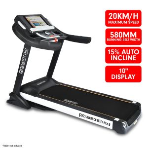 MX3 Electric Treadmill with Auto Incline by Powertrain