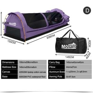 Purple Double Swag Tent