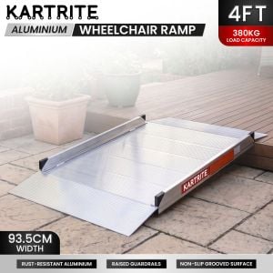 Kartrite 4ft Aluminium Wheelchair Ramp 380kg Capacity 93.5cm Width