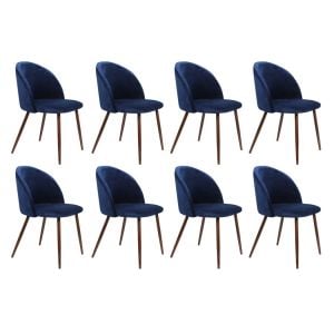 Levede 8x Dining Chairs Seat French Navy