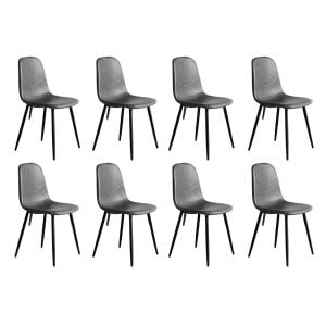 Levede 8x Dining Chairs Kitchen Eames - Grey