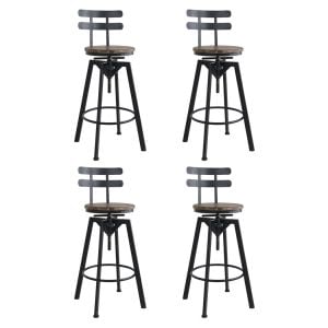 Levede 4x Bar Stool Industrial Adjustable