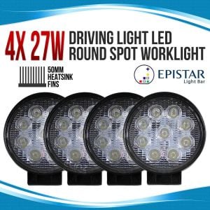 Elinz 4x 27w Driving Light Epistar Led Round Spot Worklight 12v 24v