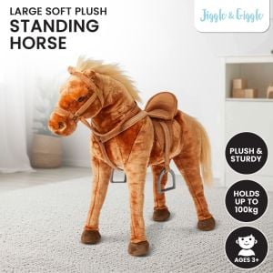 Jiggle & Giggle Large Standing Soft Plush Toy - Horse