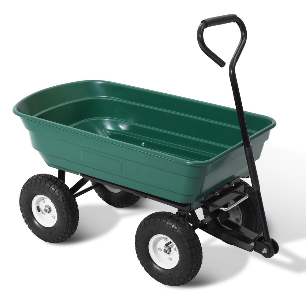 Garden Trolley Cart Klika 75l Garden Dump Cart Green