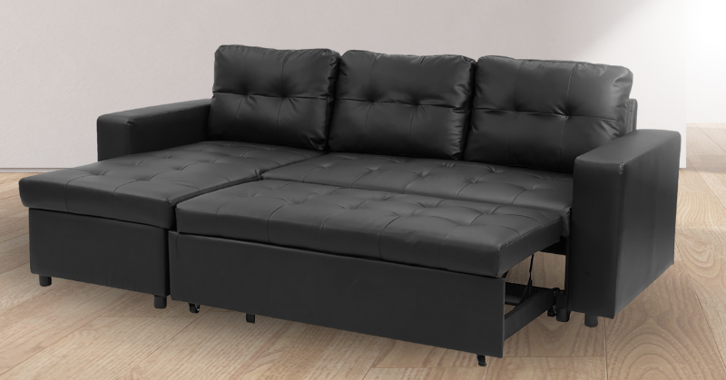 Shea sleeper sofa bed in PU leather Shea sleeper sofa bed in PU leather