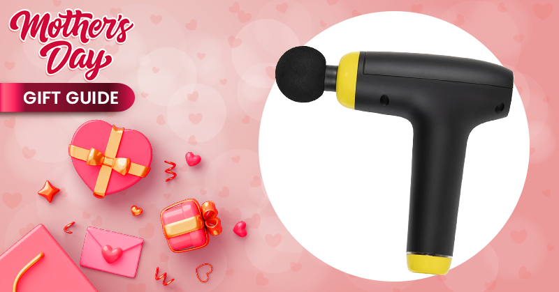 Close up image of a massage gun