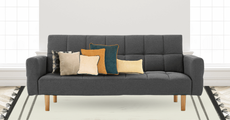 sofa with colorful throw rug gray sofa with throw rug